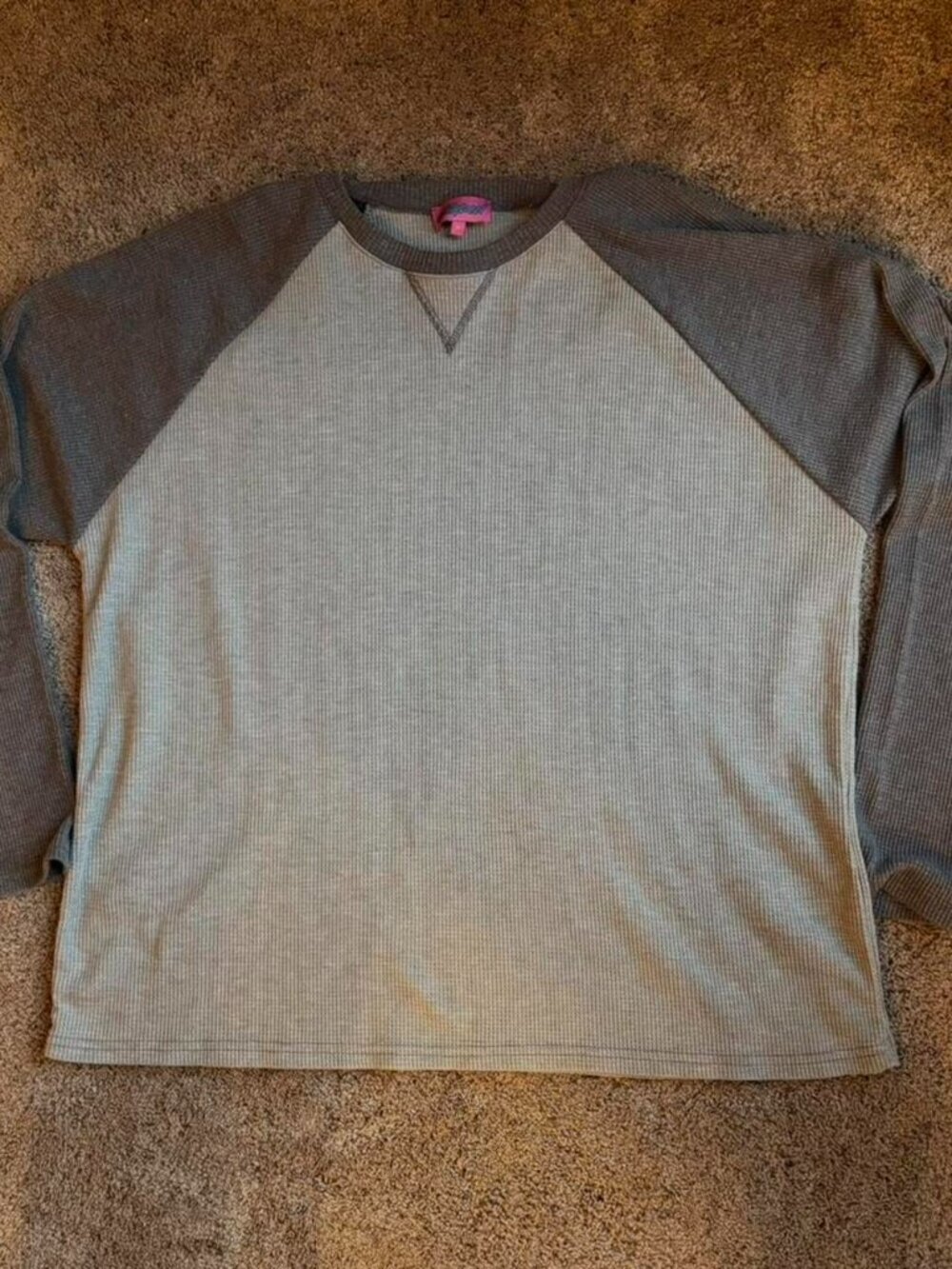 EDIKTED grey long sleeve thermal shirt Size XL